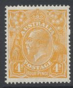 Australia 1917 4d pale orange-yellow SG22c Mint u/m Cat £110