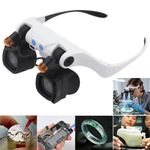 Illuminated Magnifying Eyes Glass With LEDLight With 10 Interchangeable Lenses