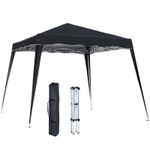 Outsunny Garden Pop up Gazebo Tent Party Water-resistant 2.5 x 2.5M Black