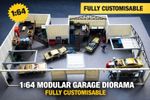 1:64 Scale Modular Garage Diorama – Working Roller Shutters – Customisable KIT 