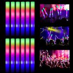 10-100X  LED Flashing Foam Glow Stick Bulk Light Up Wand Foam Sticks Party UK ~