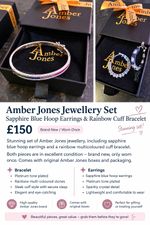 Amber Jones Platinum Plated Crystal Jewellery Set Bracelet & Earrings