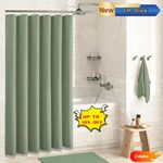 Plain Waffle Waterproof Shower Curtain Mildew-proof Bathroom Partition Curtains