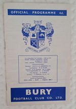 1962/63 Division Two - BURY v. SCUNTHORPE UNITED