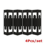 Boltless Shelving Black Coated Metal Upright Connectors (4 Pack) Fittings NEW