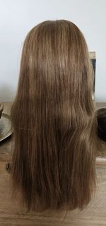 Wow angel auburn brown human 26” wig 13x6 lace standard cap 200 density