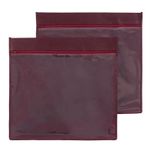 FiNeWaY 10x Clear Saree Storage Bags – Wardrobe Organiser with Zipper, Maroon