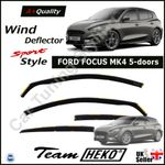 FORD FOCUS MK4 5-doors 2018-onwards 4pc Hatchback & Saloon Wind Deflectors Heko