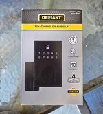 Defiant Touchpad Deadbolt Matte Black Quick Re-Key Auto-Lock 10 Codes w/ Keys