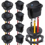 12V/24V Boat Car Van LED Illuminated Dash ON-OFF Round Rocker SPST Toggle Switch
