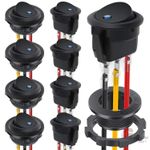 12V/24V Boat Car Van LED Illuminated Dash ON-OFF Round Rocker SPST Toggle Switch
