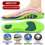 Orthotic Insoles for Arch Support Plantar Fasciitis Flat Feet & Heel Pain | 5-12