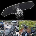 Adjustable Clip On Motorcycle Windshield Extension Wind Screen Spoiler Deflector