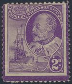 REVENUES & CINDERELLA Bradbury Wilkinson label perforated 2d EDVII stamp - 47826