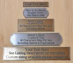 Personalised Picture Trophy Plaque Name Engraved Plate Brass/Silver Effect