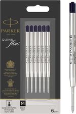 Parker Ballpoint Pen Refills | Medium Point | Black QUINKflow Ink | 6 Count