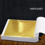 100x 24K Gold Leaf Sheets Art Craft Design Gilding Framing Scrap Premium Golden