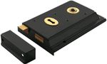 Excel Rim Sashlock | Black | Slide Latch & Bolt | 2 Keys | 150mm x 100mm 6" x 4"