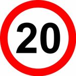20 Mph Reflective RA2 Road legal Safety sign 