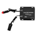 24V to 12V Car Power Converter with Cigarette Lighter Plug - 20A, Black, 12V DC 