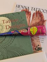 100% ORGANIC HENNA MEHNDI TATTOO KIT PASTE CONES and DESIGNS  - NATURAL & FRESH