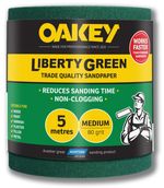 Oakey Liberty DIY Decorating Green Sandpaper Roll 5m - Medium - 80 grit