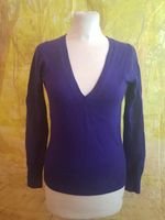 Massimo Dutti purple 100% Cashmere V neck Jumper. UK women's size Small