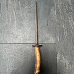 Cast Steel Stag Antler Knife Sharpening Rod Honing Steel Antique/Vintage England