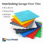 Modular Interlocking Ribbed Garage Flooring Tiles Similar to Swisstrax Ribtrax
