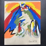 Vasili Kandinski (Handmade) Drawing mixed media on paper signed & stamped