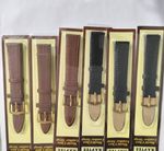 10X Brown,black High-Quality Two-Piece Soft LeatherWatch Band Straps 18mm joblot