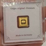 Geiger One Gram 1g Gold Bullion Bar 999.9 24k gold sealed capsule digital COA