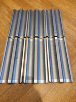 6x Perforated Baguette Bread Baking Trays Double Channel 37cm Bakery Job Lot