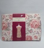 LAURA ASHLEY 100% COTTON APRON  floral dusky pink