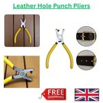 Heavy Duty Leather Hole Punch Pliers Carbon Steel Tool for Belts Watch Straps
