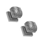 2Pcs Reusable Metal Fence Posts Finials Decorative Fence Caps Outdoor