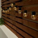 OHS Solar String Lights 20 LED Bulbs Outdoor Garden Festoon Lighting Auto Sensor