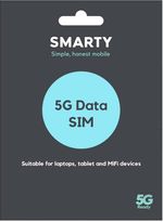 SMARTY Unlimited Data only SIM. 1 month plan No contract EU Roaming