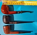 3 Tobacco Pipe Lot- 2 Italy made- quite nice condition.