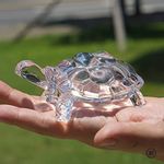 1pc Crystal Turtle Figurine Miniature Tortoise Statue Lucky Feng Shui Ornament