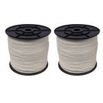 ELECTRIC FENCE TAPE - 2 x 20mm White Rolls 400m In Total Poly Fencing Horse