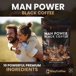 MAN POWER ARABICA COFFEE Maca Root Herbal reishi FERTILITY IMMUNITY BOOST- Black