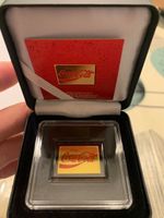 Coca-Cola Through The Decades 1/500 Oz 999 Gold Coin Bar Chad 3000 Francs COA