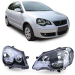 For VW Polo 9N3 2005-2009 also GTI Cup Headlights BLACK LEFT + RIGHT