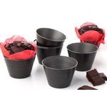 Dariole Baking Moulds x6 Small Aluminium Cake Molds for Pudding Souffle Ramekins