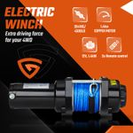 Electric Winch 12v 4500lb/2041kg Fiber Rope & Twin Wireless Remote Workshop UK