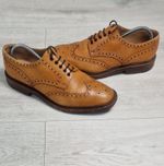 Loake 1880 Chester Tan Brogue Shoes UK 9 Leather Sole Men's Good Condition