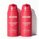 2pcs MUSHI Adaptive Foundation 30ml SPF15 Color Changing Reverse Ageing