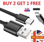 HeavyDuty USB to Type C Charging Cable Fast Phone Charger Long 25cm 1m 2m 3m UK
