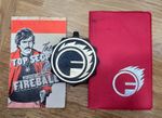 RARE FIREBALL WALLET & MEDALLION part Membership kit from BULLET comic 1976